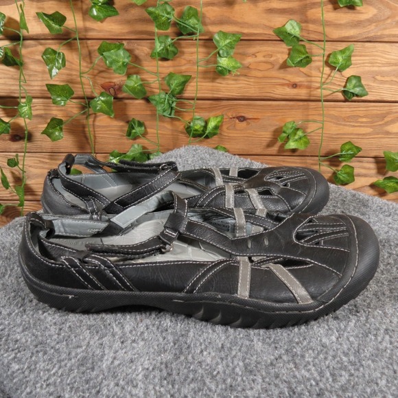 J-41 Women Size 9.5 Black Synthetic Closed Toe Sport Sandal Casual Comfort - Picture 3 of 6